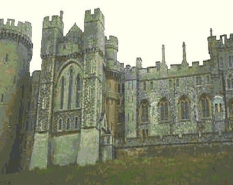 Arundel Castle Counted Cross Stitch Pattern - Digital Download