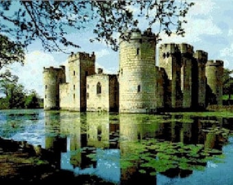 Bodiam Castle Counted Cross Stitch Pattern - Digital Download