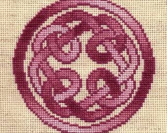Round Knotwork Cross Stitch Pattern - Digital Download