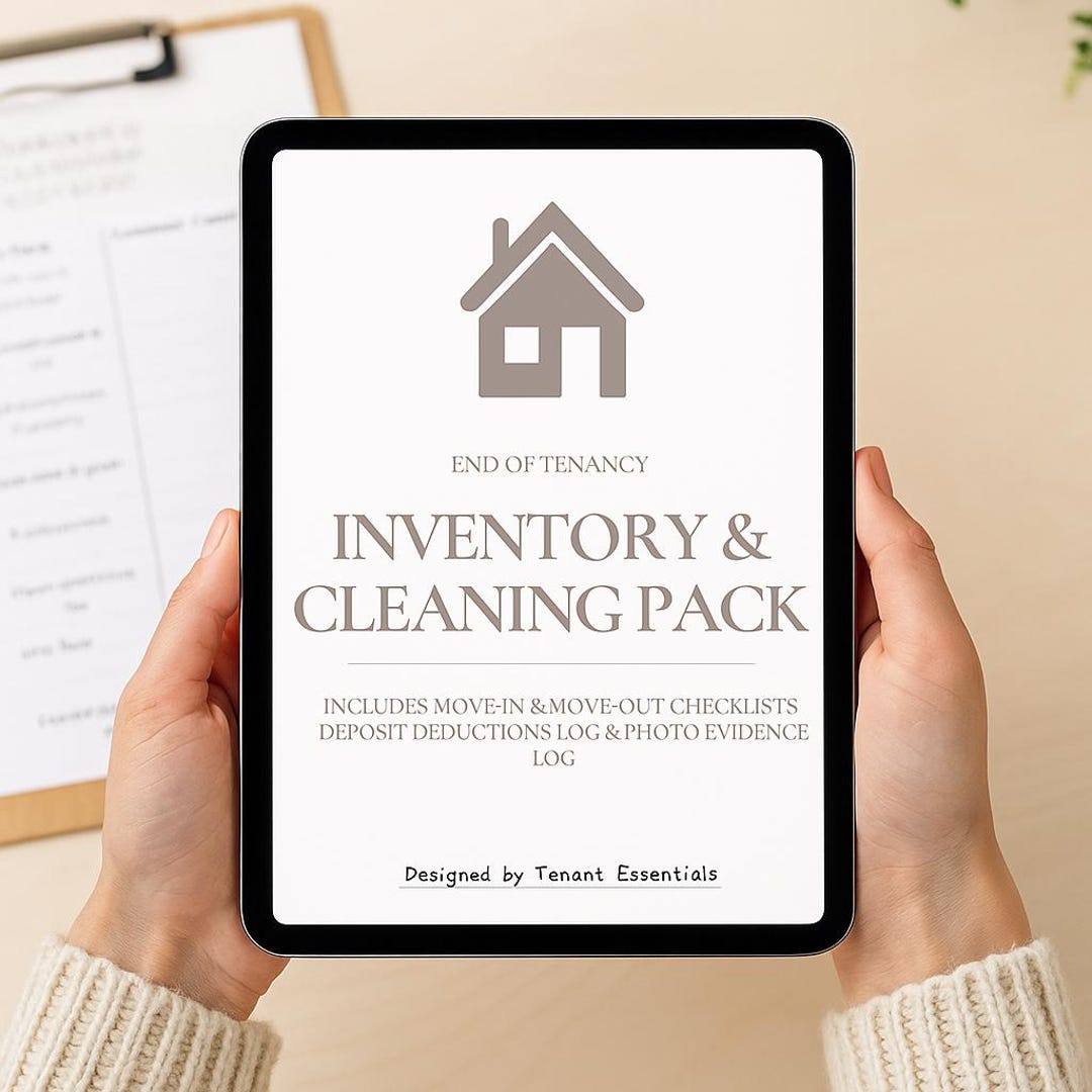 Move Out Cleaning Checklist & Inventory | End of Tenancy Printable PDF ...