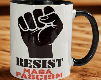 12oz Mug RESIST MAGA FASCISM