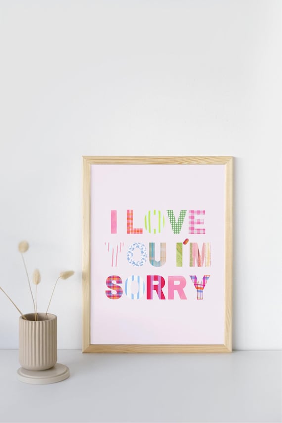 I Love You I'm Sorry Gracie Abrams Poster Digital Download - Etsy