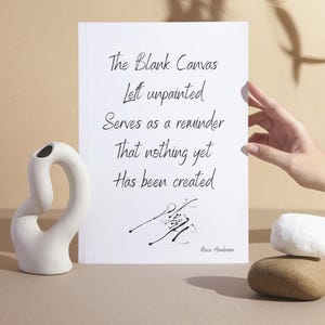 The Blank Canvas - A Poem About Possibility | A4 Printable Wall Art