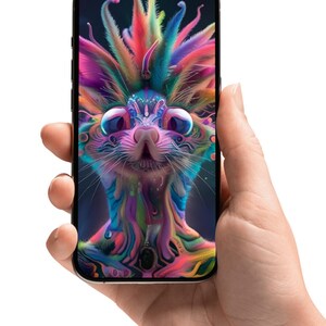 nicht von dieser Welt Geschöpf | Vivid 1080x1920 Handy Hintergrundbild | Digitaler PNG Download