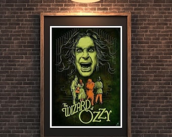 Vintage Ozzy Osbourne "The Wizard Of Ozzy" PNG Poster – A2|A4 & 20x30" Digital Download