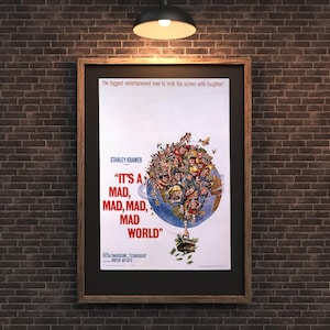 It&#39;s a Mad Mad Mad Mad World vintage filmposter, png | A2 A4-formaten | Afdrukbare muurkunst