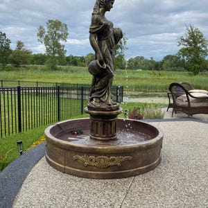 Complete Concrete Fountain Set – Fully Functional with Motor, Built-in pipes, Statue, Base, and Basin

Transform your outdoor space with our stunning concrete fountain set, featuring everything you need for a fully functional water feature. This set includes a basin, a beautifully detailed statue, a sturdy Roman-style base, a fountain nozzle, and a motor—delivering both elegance and functionality.