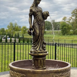 Complete Concrete Fountain Set – Fully Functional with Motor, Built-in pipes, Statue, Base, and Basin

Transform your outdoor space with our stunning concrete fountain set, featuring everything you need for a fully functional water feature. This set includes a basin, a beautifully detailed statue, a sturdy Roman-style base, a fountain nozzle, and a motor—delivering both elegance and functionality.
