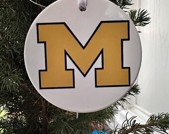 University of Michigan M Ceramic Ornament