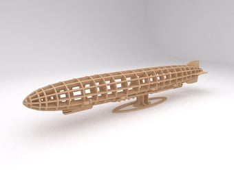 Sterowiec Zeppelin - pliki CNC DXF i PDF