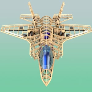 F35 Rc Jet Fighter - File tagliati al laser, Piani vettoriali, Download istantaneo, Modello CNC, Taglio CNC, Taglio laser