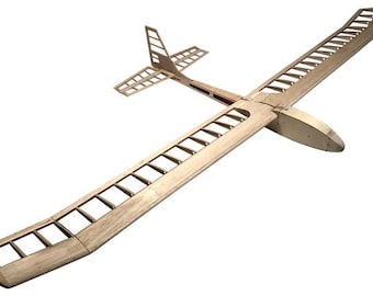 Avión RC planeador clásico: archivos cortados con láser y CNC