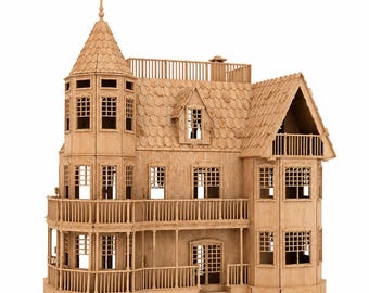 Miniature Huge Doll House No. 92 - DXF Cnc / Laser Cut Files