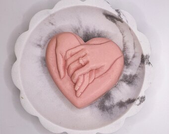 Soap For Her Engagement Gift Wedding Gift Romantic Gift Heart Soap Skin Care Bathroom Elegance Eternal Love Knot