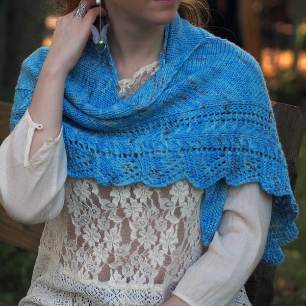 bias knit shawl