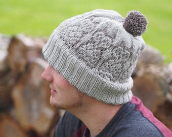 Hand knitting hat pattern- Owl You See Me, Owl You Don't