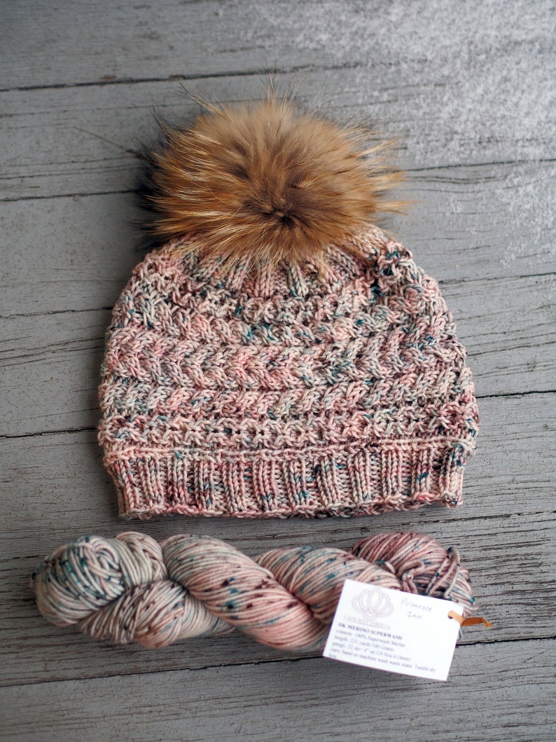 Halyard Sideways Cable Knit Hat Pattern // Vanessa Ewing Etsy