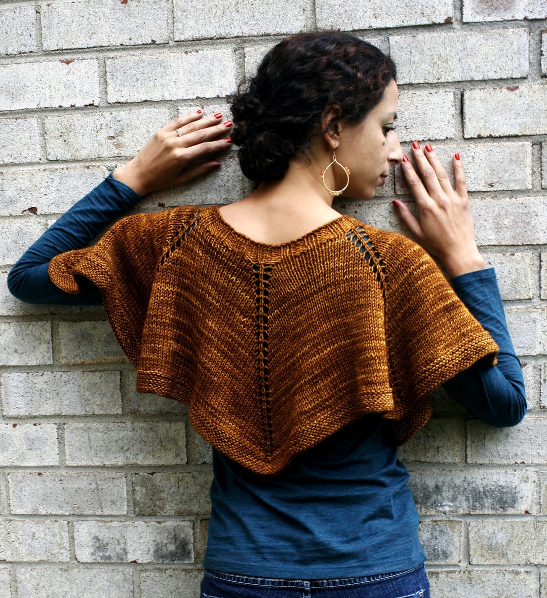 Hand Knitting Pattern Capelet Duet Etsy
