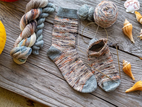 Hand Knit Toe-Up Sock Pattern: Slip Stitch Design (PDF Pattern)