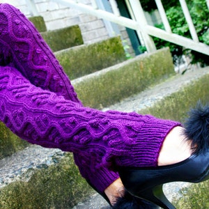 Knitting Pattern- Long Cabled Legwarmers