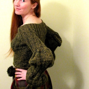 Pattern Queen Isabella's Celtic Costume Puffed Sleeve Sweater image 1