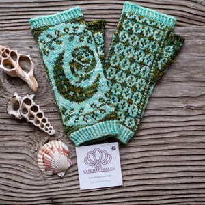 Flower Moon Fingerlose Handschuhe / Handschuhmuster / Handschuhmuster / Sockenwolle / Fingering oder Sockengarn
