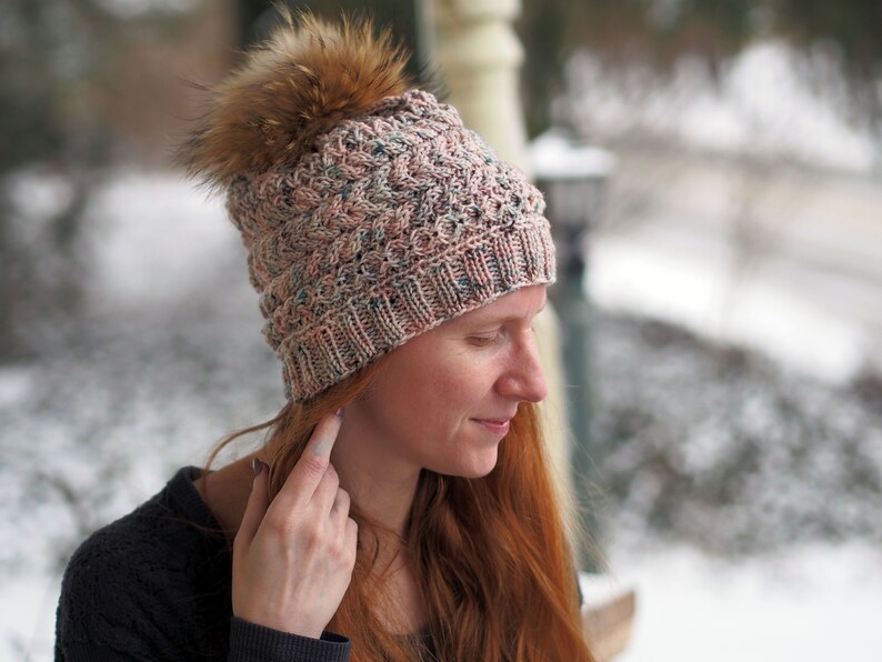 Halyard Sideways Cable Knit Hat Pattern // Vanessa Ewing Etsy
