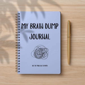 Brain Dump Mental Health Journal, Spiral Notebook