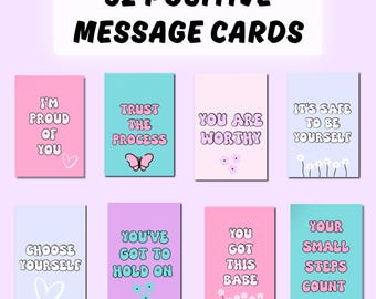 32 Inspirational Cards Cute Daily Positive Affirmation Card Deck For Support and Motivation Vision Board Cards for Daily Inspiration