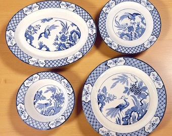 Antique Wood & Sons "Yuan" Pattern Earthenware – Date Stamped 1916 – Set of Four
