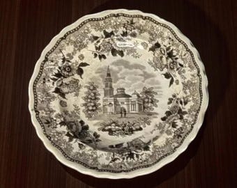 1830s Jackson American Scenery “at Richmond, Virginia” Brown Staffordshire Plate