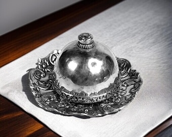 Antique Victorian Solid Sterling Silver Petite Table Bell –  Ornate Handcrafted Bell - Codding Brothers & Heilborn 1895, Attleboro Mass