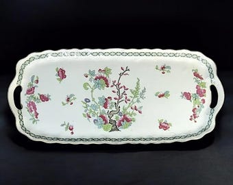 Antique Victoria Austria Porcelain Sandwich Tray – Indian Tree Pattern (1904-1918)