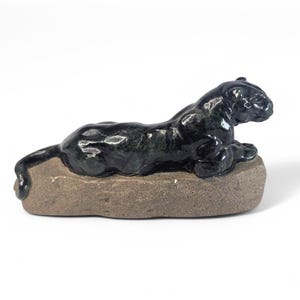 Vintage Chalkware – Panther of Tunis Sculpture Reproduction