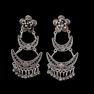 Brincos de filigrana de lustre de prata esterlina vintage 925 brincos de flores