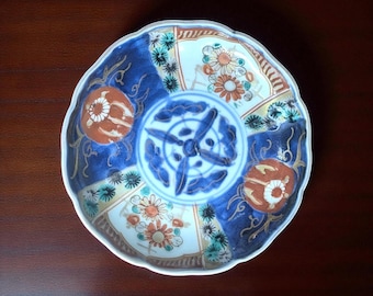 Antique Meiji Imari Saucer Bowl, Hand Painted Japanese Porcelain, c.1890