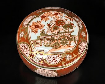 Vintage Imari Japanese Porcelain Trinket Box