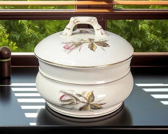 Antique Bayley Murray & Co. Victorian Three-Part Soap Dish – Floral Transferware, c. 1875–1884