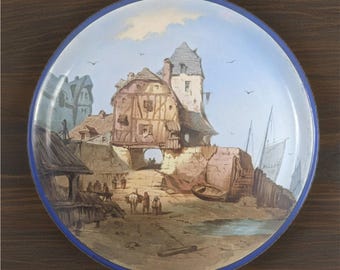 Antique French Faience Charger Creil et Montereau c.1855–1870 Millet Scene