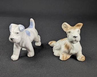 Vintage Porcelain Terrier Figurines Collectible