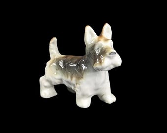 Adorable mid century Japanese Porcelain Terrier Figurine. Perfect