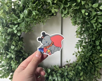 Super Sweet DUMBO Vinyl White Background Sticker