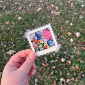 Adorable pegatina de vinilo transparente Polaroid INSIDE OUT