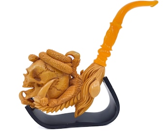 S. Yanik Meerschaum Pipe Claw Skull