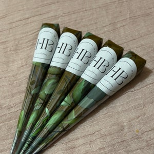 5-PACK - 100% Natural Henna Cones | Handmade | Henna Botanica