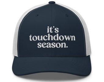 C'est la saison des touchés casquette de camionneur brodée football casquette de camionneur de football chapeau de maman de football cadeau chapeau d'entraîneur de football cadeau pour les parents de football