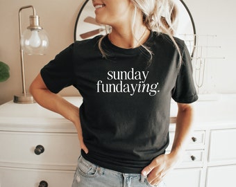 T-shirt du dimanche funday pour le brunch t-shirt mimosas pour femme T-shirt wineries T-shirt de la saison de football du dimanche après-midi