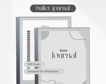Elegant Bullet Journal Template for Remarkable 2 | Dot Grid | Hyperlinks Included
