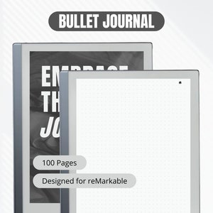 Bullet Journal Digital Template for Remarkable tablet | Minimalistic Style | Dot Grid | Hyperlinked PDF