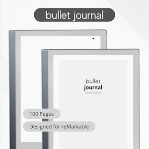 Minimalist Digital Bullet Journal Template for Remarkable 2 | Dot Grid | Hyperlinked PDF